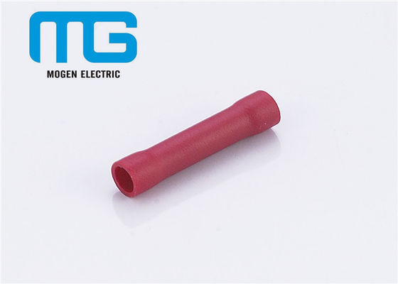 Chiny Copper PVC Insulated Heat Shrink Butt Connectors Red BV For Wire Connection dostawca