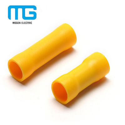 Chiny Yellow PVC Insulated Wire Butt Connectors / Electrical Crimp Terminal Connectors dostawca