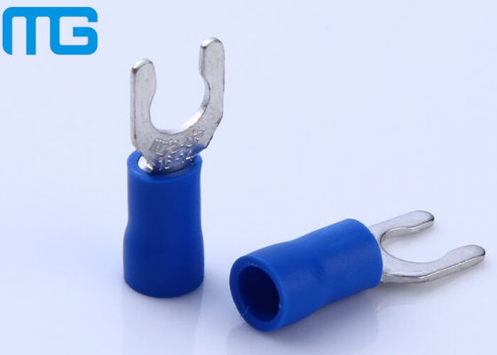 Chiny LSV Locking Insulated Wire Terminals 99.7% Pure Copper / Brass With PVC Blue Sleeve dostawca