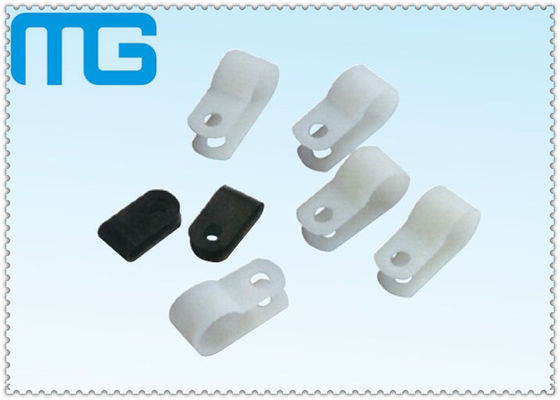 Chiny 100 szt. Typ R białe klipsy zaciskowe do kabli nylonowych z nylon66 94V-2, certyfikowane na CE Akcesoria kablowe dostawca